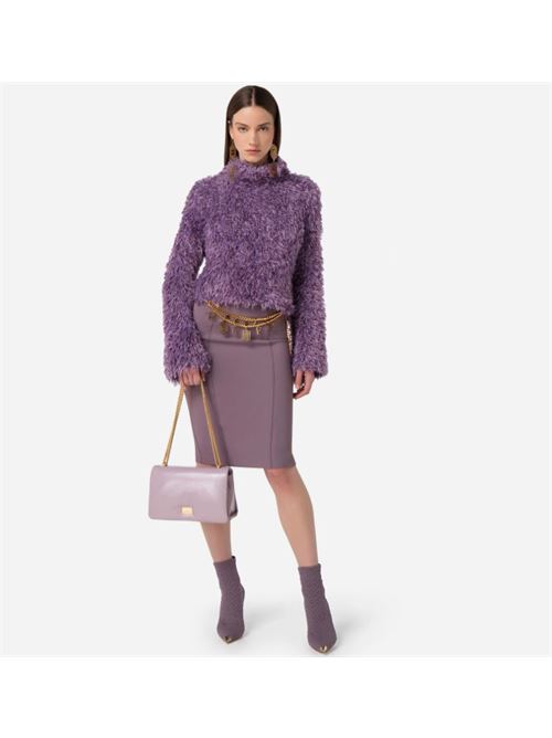 High waisted purple skirt ELISABETTA FRANCHI | GO02236E2.BI3